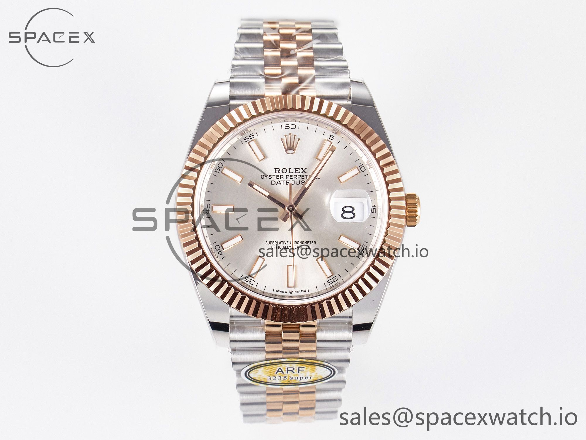 IMG_9676 拷贝 DateJust 41 126331 ARF 1:1 Best Edition 904L Steel Silver Dial on SS/RG Jubilee Bracelet SH3235(Gain Weight) - Image 1