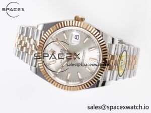 DateJust 41 126331 ARF 1:1 Best Edition 904L Steel Silver Dial on SS/RG Jubilee Bracelet SH3235(Gain Weight) - Image 7