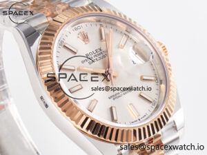 DateJust 41 126331 ARF 1:1 Best Edition 904L Steel Silver Dial on SS/RG Jubilee Bracelet SH3235(Gain Weight) - Image 3