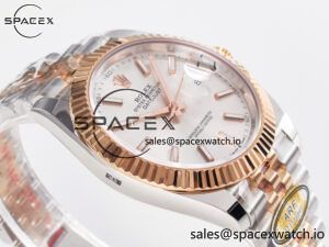 DateJust 41 126331 ARF 1:1 Best Edition 904L Steel Silver Dial on SS/RG Jubilee Bracelet SH3235(Gain Weight) - Image 6