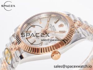 DateJust 41 126331 ARF 1:1 Best Edition 904L Steel Silver Dial on SS/RG Jubilee Bracelet SH3235(Gain Weight) - Image 5