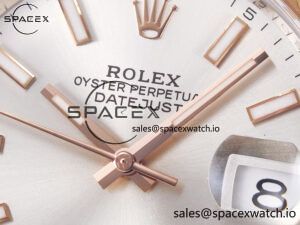 DateJust 41 126331 ARF 1:1 Best Edition 904L Steel Silver Dial on SS/RG Jubilee Bracelet SH3235(Gain Weight) - Image 9