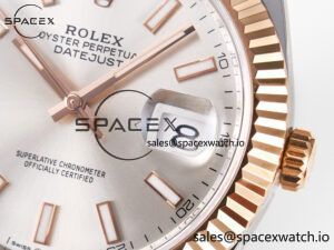 DateJust 41 126331 ARF 1:1 Best Edition 904L Steel Silver Dial on SS/RG Jubilee Bracelet SH3235(Gain Weight) - Image 10