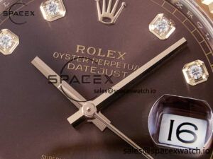 DateJust 41 126331 ARF 1:1 Best Edition 904L Steel Brown Diamonds Dial on SS/RG Oyster Bracelet SH3235(Gain Weight) - Image 9