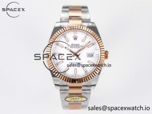 DateJust 41 126331 ARF 1:1 Best Edition 904L Steel White Dial on SS/RG Oyster Bracelet SH3235(Gain Weight)