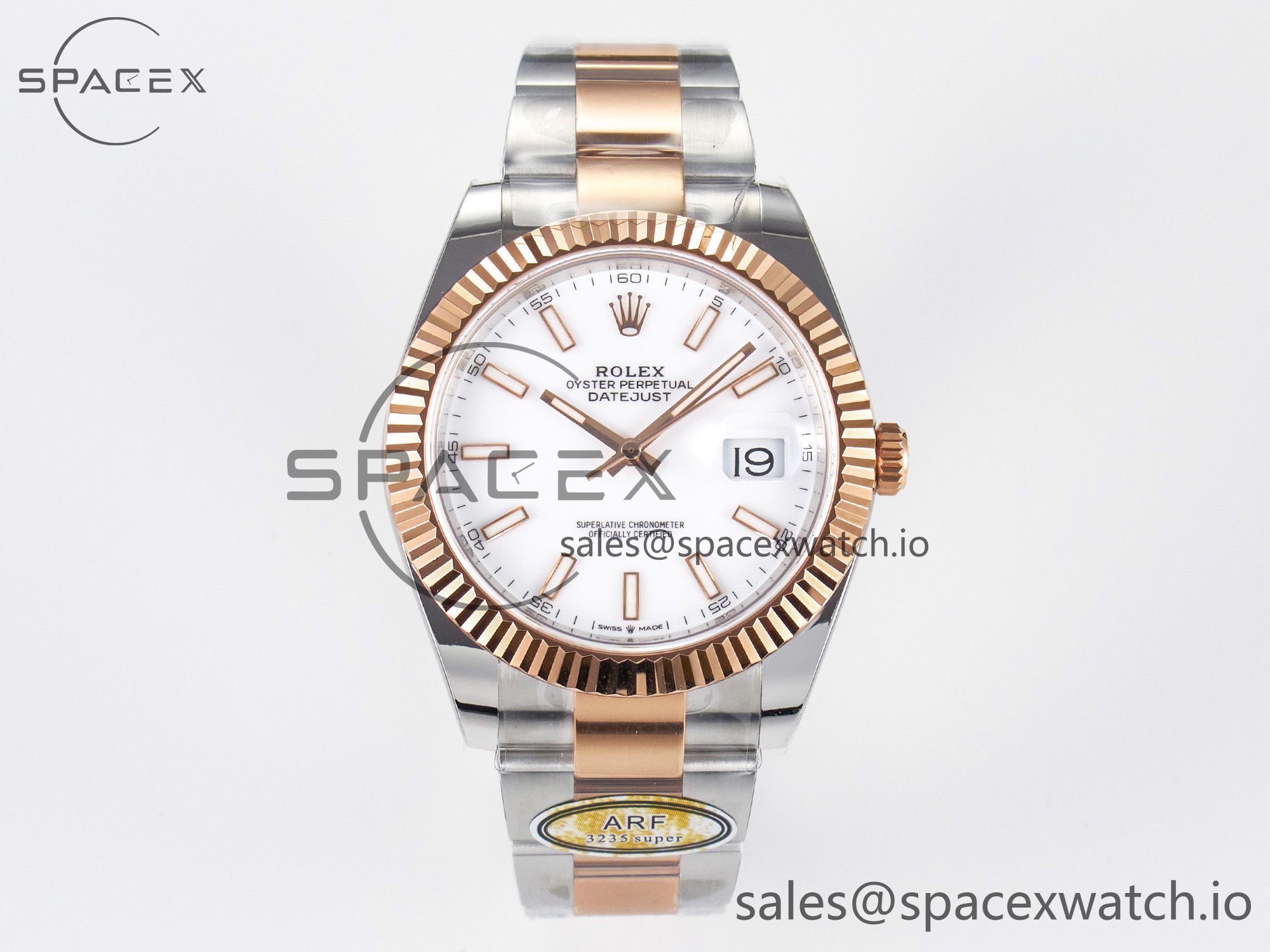 IMG_9724 拷贝 DateJust 41 126331 ARF 1:1 Best Edition 904L Steel White Dial on SS/RG Oyster Bracelet SH3235(Gain Weight) - Image 1