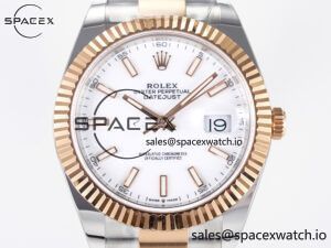 DateJust 41 126331 ARF 1:1 Best Edition 904L Steel White Dial on SS/RG Oyster Bracelet SH3235(Gain Weight) - Image 2
