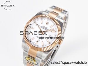 DateJust 41 126331 ARF 1:1 Best Edition 904L Steel White Dial on SS/RG Oyster Bracelet SH3235(Gain Weight) - Image 4