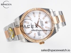 DateJust 41 126331 ARF 1:1 Best Edition 904L Steel White Dial on SS/RG Oyster Bracelet SH3235(Gain Weight) - Image 8