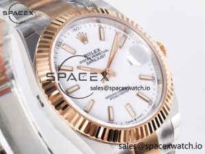 DateJust 41 126331 ARF 1:1 Best Edition 904L Steel White Dial on SS/RG Oyster Bracelet SH3235(Gain Weight) - Image 3