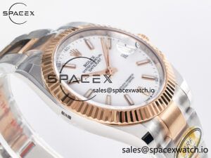 DateJust 41 126331 ARF 1:1 Best Edition 904L Steel White Dial on SS/RG Oyster Bracelet SH3235(Gain Weight) - Image 6