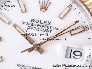 DateJust 41 126331 ARF 1:1 Best Edition 904L Steel White Dial on SS/RG Oyster Bracelet SH3235(Gain Weight) - Image 9