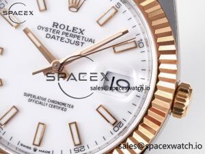 DateJust 41 126331 ARF 1:1 Best Edition 904L Steel White Dial on SS/RG Oyster Bracelet SH3235(Gain Weight) - Image 10