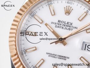 DateJust 41 126331 ARF 1:1 Best Edition 904L Steel White Dial on SS/RG Oyster Bracelet SH3235(Gain Weight) - Image 11