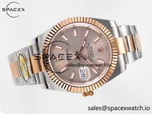 DateJust 41 126331 ARF 1:1 Best Edition 904L Steel RG Dial on SS/RG Oyster Bracelet SH3235（Gain Weight） - Image 8