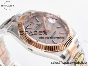 DateJust 41 126331 ARF 1:1 Best Edition 904L Steel RG Dial on SS/RG Oyster Bracelet SH3235（Gain Weight） - Image 6