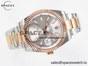 DateJust 41 126331 ARF 1:1 Best Edition 904L Steel Silver Dial on SS/RG Oyster Bracelet SH3235（Gain Weight） - Image 8