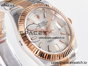 DateJust 41 126331 ARF 1:1 Best Edition 904L Steel Silver Dial on SS/RG Oyster Bracelet SH3235（Gain Weight） - Image 3