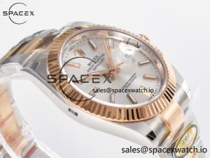 DateJust 41 126331 ARF 1:1 Best Edition 904L Steel Silver Dial on SS/RG Oyster Bracelet SH3235（Gain Weight） - Image 6