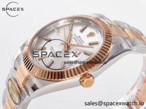 DateJust 41 126331 ARF 1:1 Best Edition 904L Steel Silver Dial on SS/RG Oyster Bracelet SH3235（Gain Weight） - Image 5