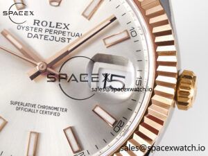 DateJust 41 126331 ARF 1:1 Best Edition 904L Steel Silver Dial on SS/RG Oyster Bracelet SH3235（Gain Weight） - Image 10