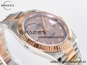 DateJust 41 126331 ARF 1:1 Best Edition 904L Steel RG Diamonds Dial on SS/RG Oyster Bracelet SH3235(Gain Weight) - Image 6