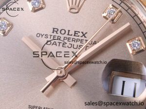 DateJust 41 126331 ARF 1:1 Best Edition 904L Steel RG Diamonds Dial on SS/RG Oyster Bracelet SH3235(Gain Weight) - Image 9