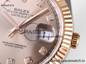 DateJust 41 126331 ARF 1:1 Best Edition 904L Steel RG Diamonds Dial on SS/RG Oyster Bracelet SH3235(Gain Weight) - Image 10