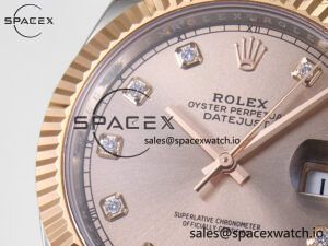 DateJust 41 126331 ARF 1:1 Best Edition 904L Steel RG Diamonds Dial on SS/RG Oyster Bracelet SH3235(Gain Weight) - Image 11