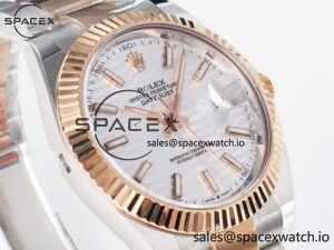 DateJust 41 126331 ARF 1:1 Best Edition 904L Steel Silver Textured Dial on SS/RG Oyster Bracelet SH3235(Gain Weight) - Image 3