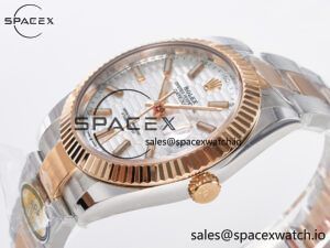 DateJust 41 126331 ARF 1:1 Best Edition 904L Steel Silver Textured Dial on SS/RG Oyster Bracelet SH3235(Gain Weight) - Image 5