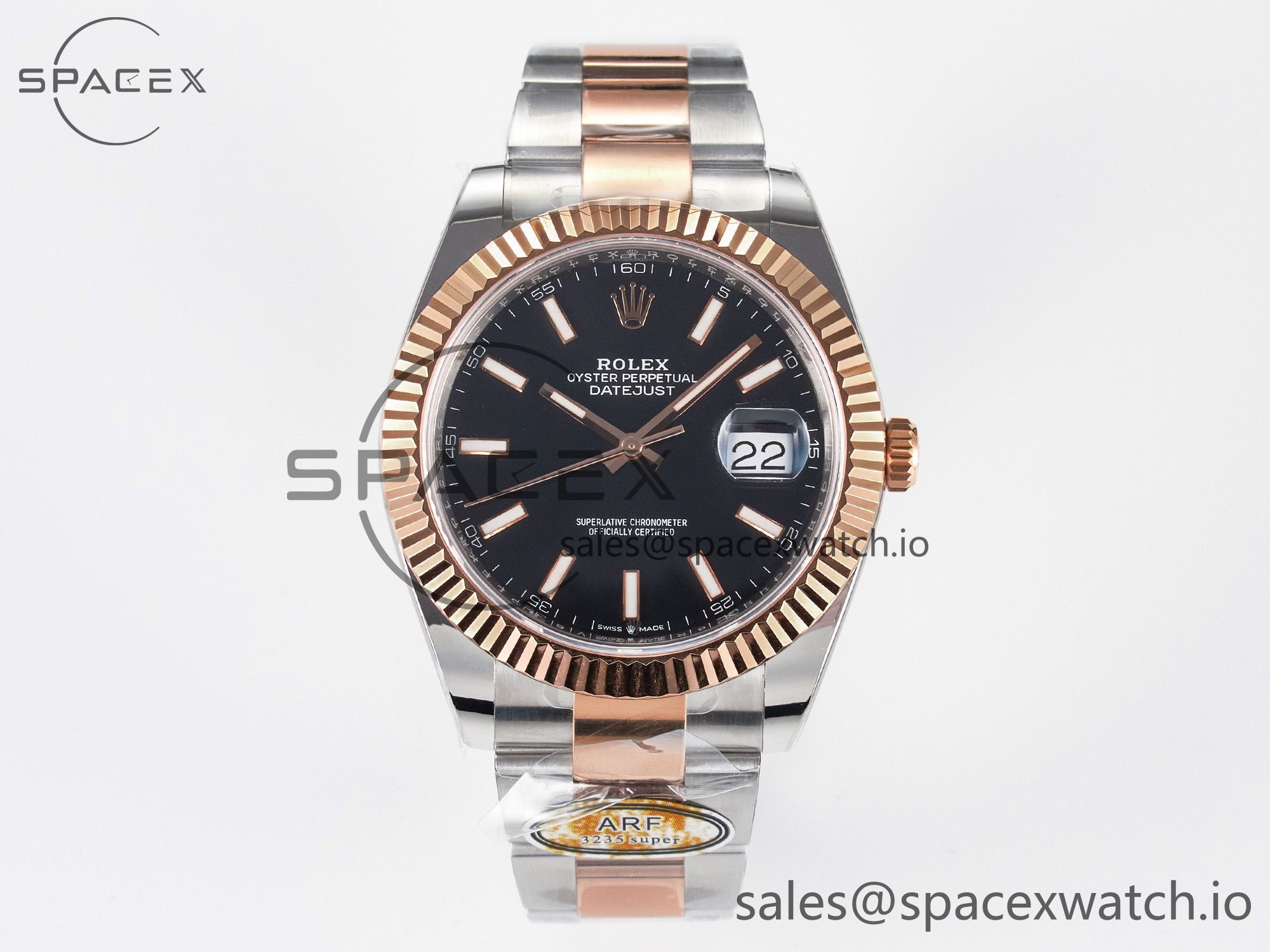 IMG_9820 拷贝 DateJust 41 126331 ARF 1:1 Best Edition 904L Steel Black Dial on SS/RG Oyster Bracelet SH3235(Gain Weight) - Image 1