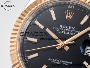DateJust 41 126331 ARF 1:1 Best Edition 904L Steel Black Dial on SS/RG Oyster Bracelet SH3235(Gain Weight) - Image 11