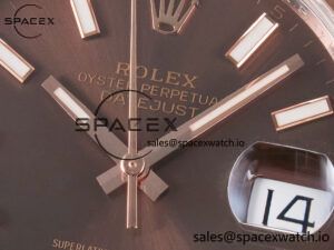 DateJust 41 126331 ARF 1:1 Best Edition 904L Steel Brown Dial on SS/RG Oyster Bracelet SH3235(Gain Weight) - Image 9