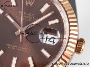DateJust 41 126331 ARF 1:1 Best Edition 904L Steel Brown Dial on SS/RG Oyster Bracelet SH3235(Gain Weight) - Image 10
