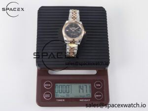 DateJust 41 126331 ARF 1:1 Best Edition 904L Steel Gray Dial Green Roman Marker on SS/RG Jubilee Bracelet SH3235(Gain Weight) - Image 35