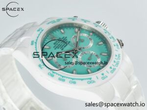 Daytona AET White Solid Ceramic Case and Bracelet Avocado Green Dial N6F 1:1 Best Edition DD4801 - Image 6