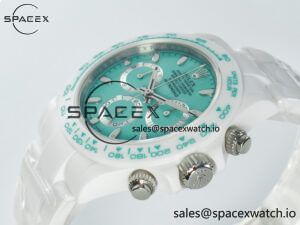 Daytona AET White Solid Ceramic Case and Bracelet Avocado Green Dial N6F 1:1 Best Edition DD4801 - Image 5