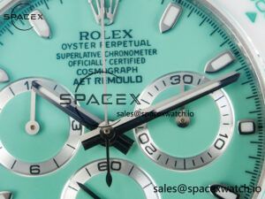 Daytona AET White Solid Ceramic Case and Bracelet Avocado Green Dial N6F 1:1 Best Edition DD4801 - Image 9