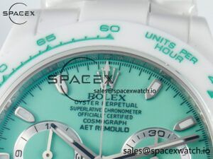 Daytona AET White Solid Ceramic Case and Bracelet Avocado Green Dial N6F 1:1 Best Edition DD4801 - Image 12