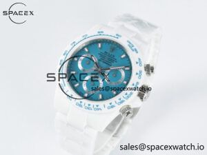 Daytona AET White Ceramic Case and Bracelet Tiffany Blue Dial N6F Best Edition SA4130 - Image 4