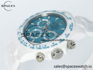 Daytona AET White Ceramic Case and Bracelet Tiffany Blue Dial N6F Best Edition SA4130 - Image 5