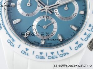 Daytona AET White Ceramic Case and Bracelet Tiffany Blue Dial N6F Best Edition SA4130 - Image 11