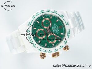 Daytona AET White Ceramic Case and Bracelet Green Dial N6F Best Edition SA4130 - Image 8