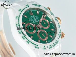 Daytona AET White Ceramic Case and Bracelet Green Dial N6F Best Edition SA4130 - Image 3