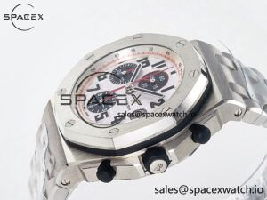 Royal Oak Offshore 42mm Panda SS TKF Best Edition White/Black Dial on SS Bracelet A7750 - Image 5