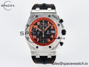 Royal Oak Offshore 42mm Volcano TKF Best Edition Black Dial on Black Leather Strap A7750