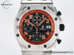 Royal Oak Offshore 42mm Volcano TKF Best Edition Black Dial on Black Leather Strap A7750 - Image 2