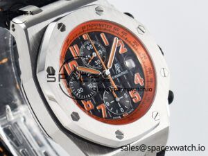 Royal Oak Offshore 42mm Volcano TKF Best Edition Black Dial on Black Leather Strap A7750 - Image 3