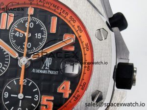 Royal Oak Offshore 42mm Volcano TKF Best Edition Black Dial on Black Leather Strap A7750 - Image 10